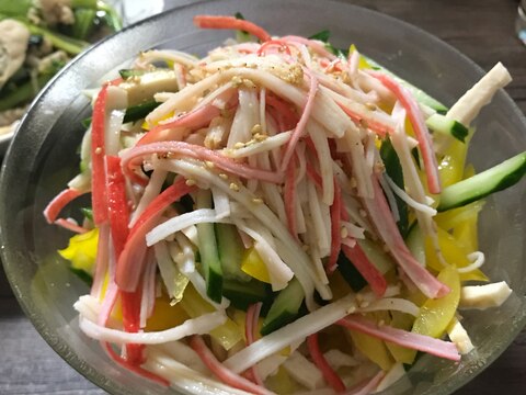 こんにゃく麺でラーメンサラダ